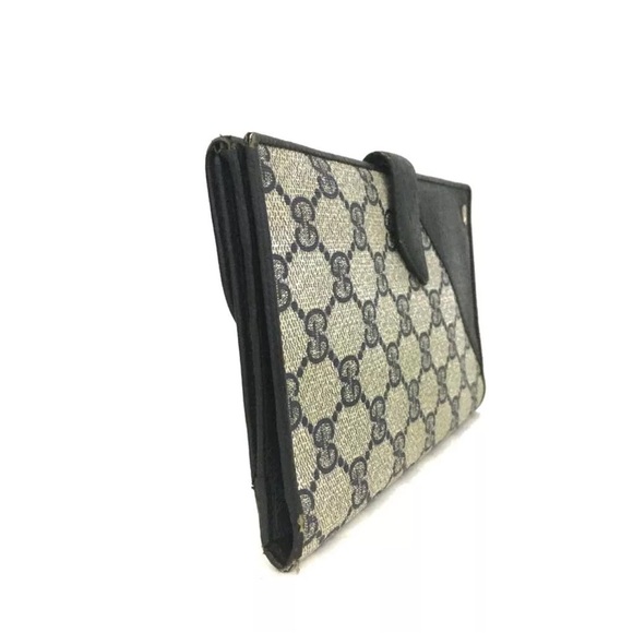 OLD GUCCI GG Logo PVC Leather Long Bifold Wallet - Picture 2 of 8